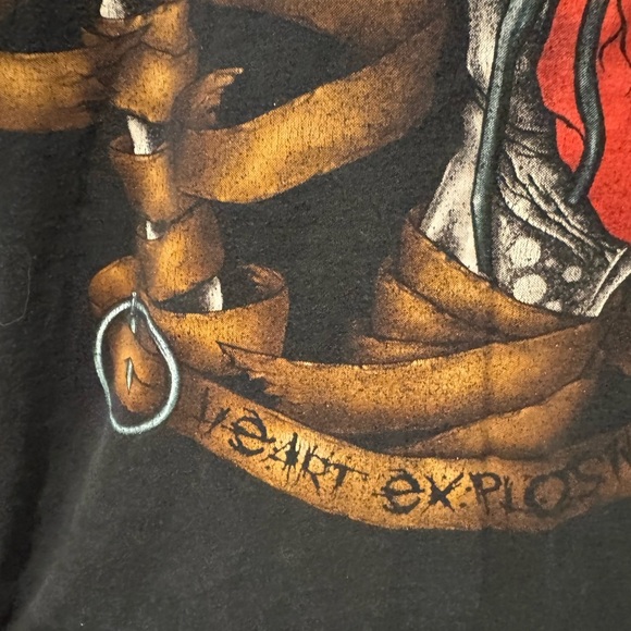 Metallica Heart Explosive Black T-Shirt OFFICIAL - Picture 5 of 7